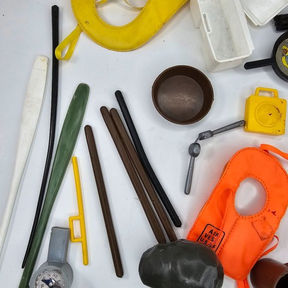 Vintage Marx Accessories Lot GI Joe Johnny West Big Jim Camping Paddle Scuba - Picture 3 of 10